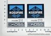 Koss Kossfire 210 Speaker Badge Logo Emblem Pair