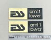 ESS AMT 1 Tower Speaker Badge Grill Logo Emblem Custom Made PAIR