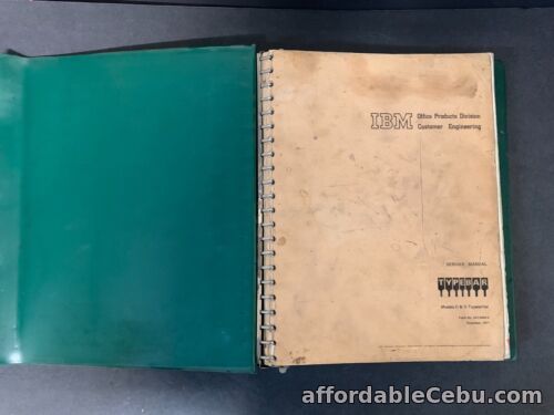 1st picture of Vintage IBM Typebar Models C & D Typewriter Service Manual For Sale in Cebu, Philippines