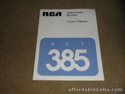 1st picture of RCA VCR #VLT385 OWNERS MANUAL  1985 For Sale in Cebu, Philippines