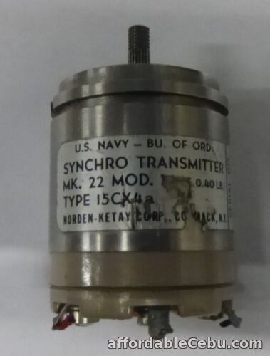 1st picture of Norden-Ketay 15CX4a Synchro Transmitter Mk. 22 115 volts, 400 Hz For Sale in Cebu, Philippines