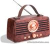 Retro Radio Wood Portable Vintage Bluetooth Speaker AUX USB Brown Gifts Travel