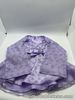 Build A Bear Purple Satin Dress With Floral Lace And Matching Wrap