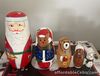 Vintage Russian Nesting Babushka Hand Painted Dolls Christmas Santa -  Set of 5