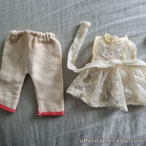 1st picture of ANTIQUE DOLLS CLOTHES FRENCH WOVEN PANTS & EMBROIDERED DRESS SASH SML DOLL/TEDDY For Sale in Cebu, Philippines