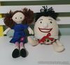 PLAYSCHOOL TOYS ABC KIDS JEMIMA IN BLUE DRESS AND HUMPTY DUMPTY 25 AND 18CM