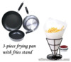 Frying Pan 3-Piece Set with Fries Stand