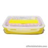 Korean Candy Stainless Steel Fast Food Plate Design Lunch Box (Yellow)