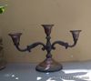 3 cups candelabra copper and zinc alloy AS IS not painted