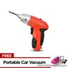 Portable Electric Cordless Screwdriver 45pc Tools with Portable Vacuum (Pink)
