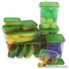 Keimav Quality Container Plasticware Foodsaver (Green) 17 piece set