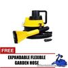 Wet and Dry Portable Car Vacuum Cleaner (Yellow) with Expandable Hose 150ft