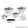 KV-1004 11-Piece Stainless Steel Cookware Set with Whistling Kettle (Gold)