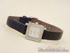 SKAGEN 466SSLBCR Mother of Pearl Dial Black Leather Band Ladies Watch