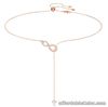 Swarovski * Infinity Y Necklace with White Crystals & Rose Gold Plated Chain