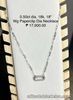 Brand New HK White Gold 0.50 Carat Diamond 18K Paperclip Necklace