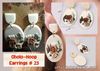 Imported Retro Flowers Oval Shape Dangle-Hoop Earrings Free Ship