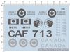 Detail Up CAF Canadian Air armed Force canada 713 Fighter Marking Model Decal