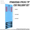 Hot Wheels MAZDA FD RX7 Custom 1/64 Scale Waterslide Decals Headlight Taillight