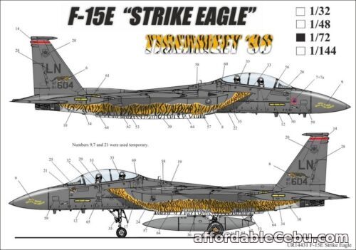1st picture of 1:72 Decal F-15E Strike Eagle Tigermeet '98, with stencils UpRise Decal UR7231 For Sale in Cebu, Philippines