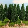 10Pcs Model Pine Trees 16cm 1:25 Green Pines For O G Scale Model Railroad Layout