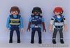Playmobil  Set of 3 x Assorted Police Officers (B)  Good Condition
