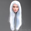 1/6 Female Beauty White Straight Hair Head Sculpt Fit 12'' TBL PH Action Figure