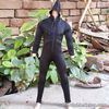 1:6 Scale Black Tight Jumpsuit Hoodie Model for 12" Male DAM HT SS  Figure