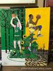 Magic Johnson and Larry Bird Oil Painting on Canvass 20" x 24" #M&B01