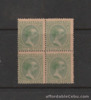Philippines Spain 1896 King Alfonso XIII 12 4/8 cents GREEN in Bloc/4 mint NH
