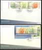 PHILIPPINES Independence  stamp on stamp 3v + S/S on 2 FDC