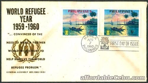 1st picture of Philippine 1960 World Refugee Year FDC For Sale in Cebu, Philippines