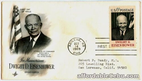 1st picture of 1969 In Memoriam Dwight D. Eisenhower FDC For Sale in Cebu, Philippines