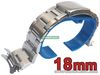 18mm Solid Stainless Steel Oyster Links Watchband With 80'S Buckle 0248