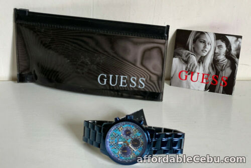 1st picture of NEW! GUESS ICONIC INDIGO BLUE PYTHON PRINT MULTI-FUNCTION WATCH $150 SALE For Sale in Cebu, Philippines