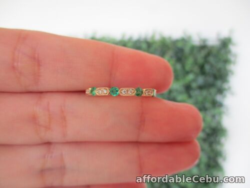 1st picture of .07 Carat Diamond Yellow Gold Half Eternity Ring 14k HE187 sep (PRE-ORDER) For Sale in Cebu, Philippines