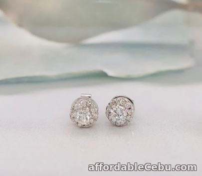 1st picture of .62 CTW Diamond Earrings 14k White Gold E499 sep (MTO) For Sale in Cebu, Philippines