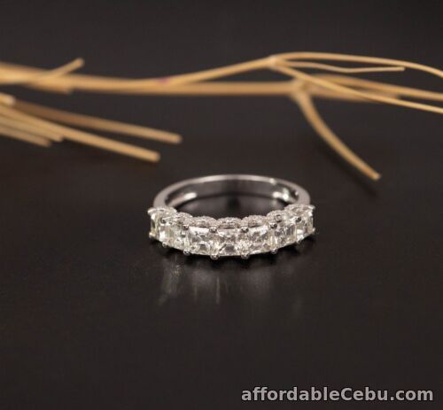 1st picture of 1.88 CTW Diamond Half Eternity Ring 14k White Gold HE321 sep For Sale in Cebu, Philippines