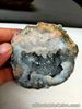 200 Grams 85x80x45mm NATURAL White Crystal Geode AGATE Slice Half Ball Brazil A