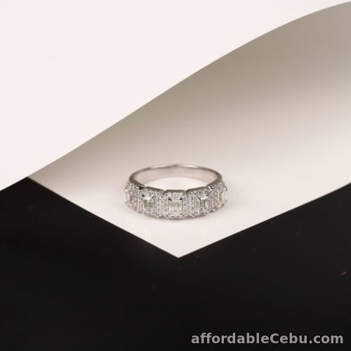 1st picture of SALE‼️.98 CTW Diamond Half Eternity Ring PLATINUM HE317 sep For Sale in Cebu, Philippines
