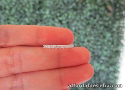 1st picture of .30 CTW Diamond Half Eternity Ring PLATINUM HE286 sep For Sale in Cebu, Philippines