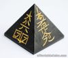 Natural Black Agate Pyramid Metaphysical Reiki Healing Gemstone