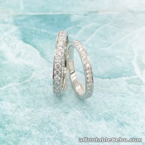 1st picture of .74 CTW Diamond Wedding Ring PLATINUM WR236 sep (MTO-B) For Sale in Cebu, Philippines