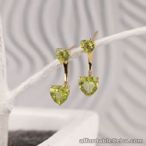 1st picture of SALE‼️2.36 CTW Peridot 2-Way Earrings 18K Yellow Gold E834 sep For Sale in Cebu, Philippines
