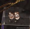 SALE‼️2.70 CTW Morganite w/ .06 CTW Diamond Earrings 14k Rose Gold E749 sep