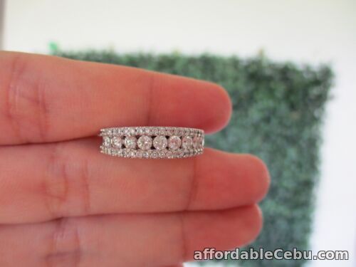 1st picture of .87 CTW Diamond Half Eternity Ring 14k White Gold HE129 sep For Sale in Cebu, Philippines