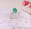 SALE‼️2.80 Carat Emerald w/ .80 CTW Diamond Ring 18k White Gold R198 sep