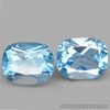 12.20 Carats IF Pair NATURAL Sky Blue TOPAZ for Jewelry Setting 12x10mm Cushion
