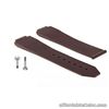 25MM RUBBER WATCH STRAP BAND FOR HUBLOT FUSION H BIG BANG WATCH BROWN + 2 SCREW