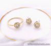 SALE‼️.186 CTW Diamond Earrings & Ring Set Twotone Gold JS129-YG sep